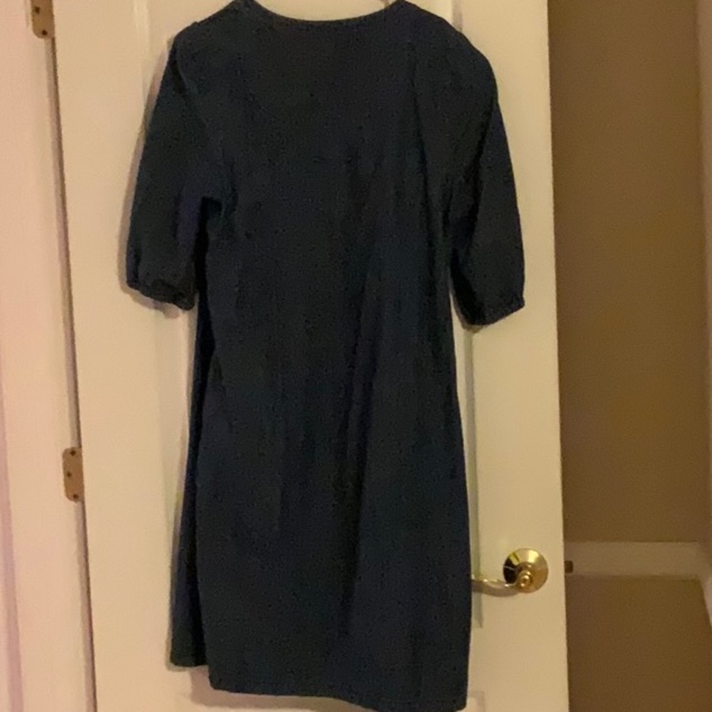 Maggie Barnes denim shirt dress size 14 W. Button front. Pockets